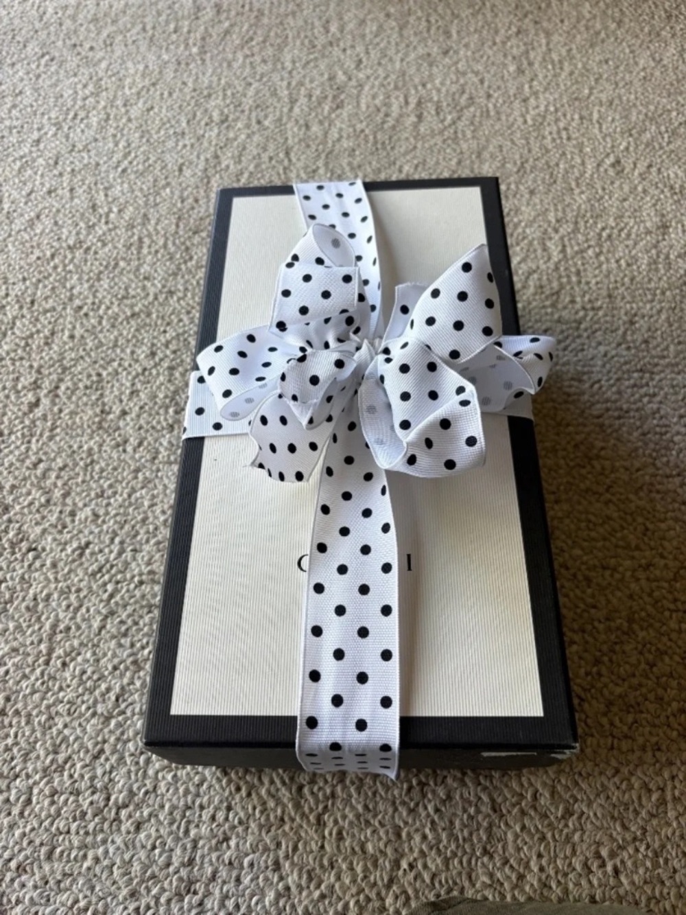 Gucci Ballet Flats 36.5 Black Leather Web Stripe Italy w Box & Dust Bag Chic - Picture 8 of 11